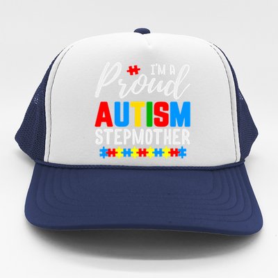 I'm A Proud Autism Stepmother Autism Gift Trucker Hat