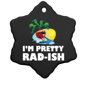 I Am Pretty Radish Cute Vegetable Lover Pun Radish Cute Gift Ceramic Star Ornament