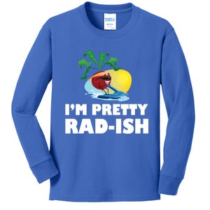 I Am Pretty Radish Cute Vegetable Lover Pun Radish Cute Gift Kids Long Sleeve Shirt