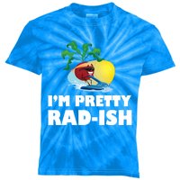 I Am Pretty Radish Cute Vegetable Lover Pun Radish Cute Gift Kids Tie-Dye T-Shirt