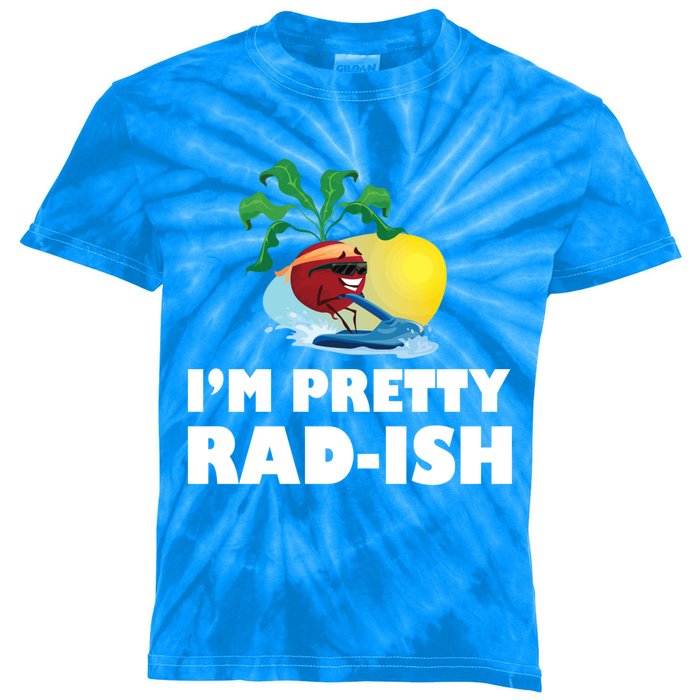 I Am Pretty Radish Cute Vegetable Lover Pun Radish Cute Gift Kids Tie-Dye T-Shirt