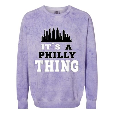 It's A Philly Thing Its A Philadelphia Thing Fan Colorblast Crewneck Sweatshirt