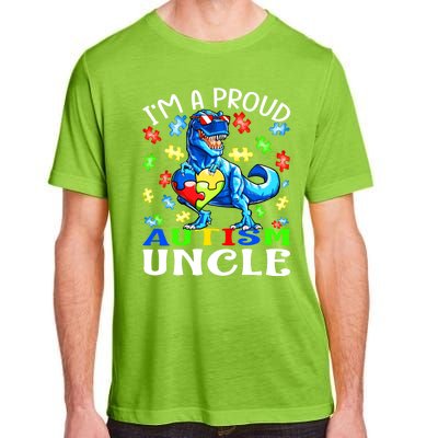 I'm A Proud Autism Uncle Dinosaur Meaningful Gift Adult ChromaSoft Performance T-Shirt