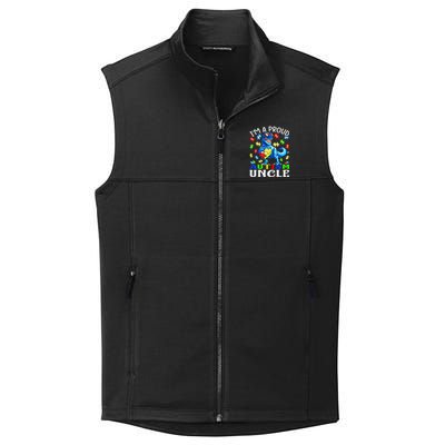 I'm A Proud Autism Uncle Dinosaur Meaningful Gift Collective Smooth Fleece Vest