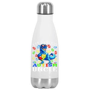 I'm A Proud Autism Uncle Dinosaur Meaningful Gift Stainless Steel Insulated Water Bottle