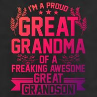 Im A Proud Grandma Of A Grandson Grandson Gift 7 Panel Mesh Trucker Snapback Hat