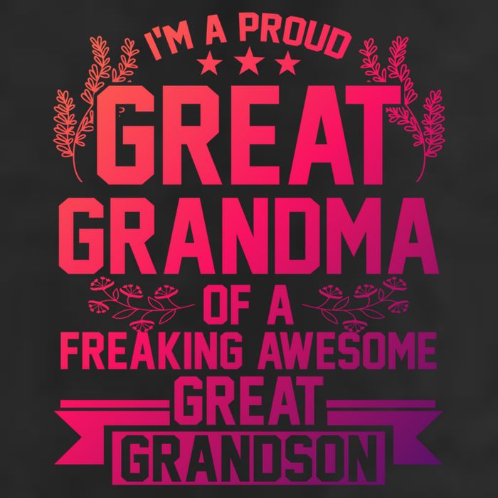 Im A Proud Grandma Of A Grandson Grandson Gift 7 Panel Mesh Trucker Snapback Hat