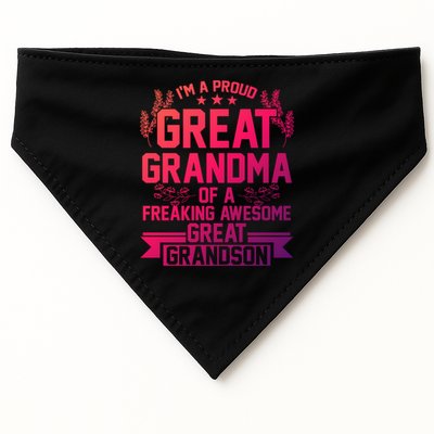 Im A Proud Grandma Of A Grandson Grandson Gift USA-Made Doggie Bandana