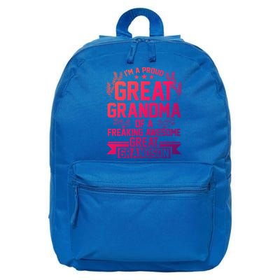 Im A Proud Grandma Of A Grandson Grandson Gift 16 in Basic Backpack