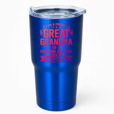 Im A Proud Grandma Of A Grandson Grandson Gift Tumbler