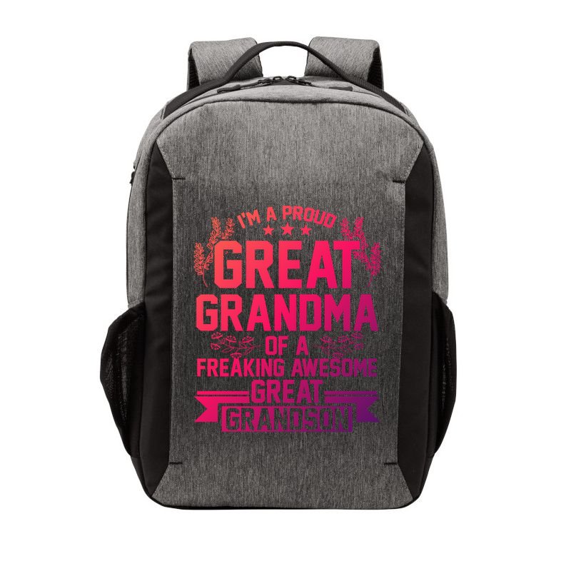 Im A Proud Grandma Of A Grandson Grandson Gift Vector Backpack
