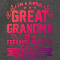 Im A Proud Grandma Of A Grandson Grandson Gift Vector Backpack