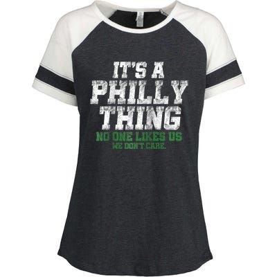 It's A Philly Thing Its A Philadelphia We Don't Care Enza Ladies Jersey Colorblock Tee