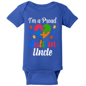 I'm A Proud Autism Uncle Cute Gift Baby Bodysuit