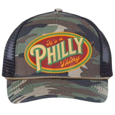 It's A Philly Thing Its A Philadelphia Thing Fan Vintage Retro Rope Trucker Hat Cap