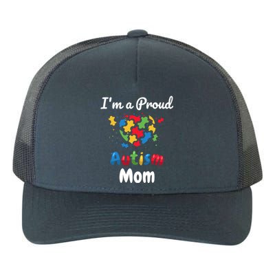 I'm A Proud Autism Mom Mother Mommy Heart Gift Yupoong Adult 5-Panel Trucker Hat