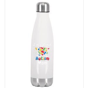 I'm A Proud Autism Mom Mother Mommy Heart Gift Stainless Steel Insulated Water Bottle