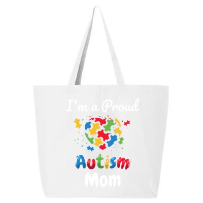 I'm A Proud Autism Mom Mother Mommy Heart Gift 25L Jumbo Tote