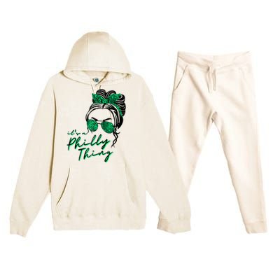 IT'S A PHILLY THING | Its A Philadelphia Thing Girl Bun Premium Hooded Sweatsuit Set