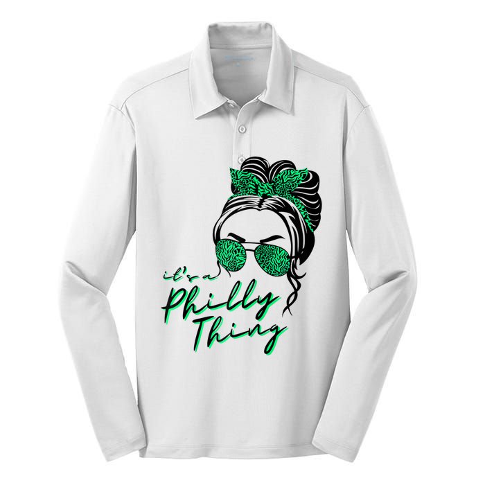 IT'S A PHILLY THING | Its A Philadelphia Thing Girl Bun Silk Touch Performance Long Sleeve Polo