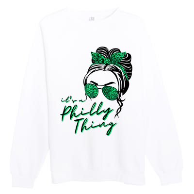 IT'S A PHILLY THING | Its A Philadelphia Thing Girl Bun Premium Crewneck Sweatshirt