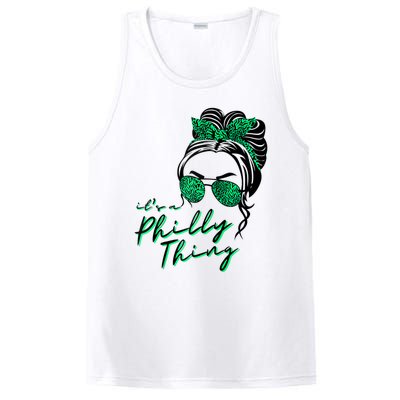 IT'S A PHILLY THING | Its A Philadelphia Thing Girl Bun PosiCharge Competitor Tank