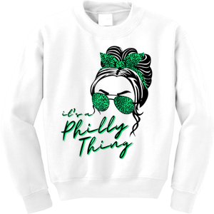 IT'S A PHILLY THING | Its A Philadelphia Thing Girl Bun Kids Sweatshirt