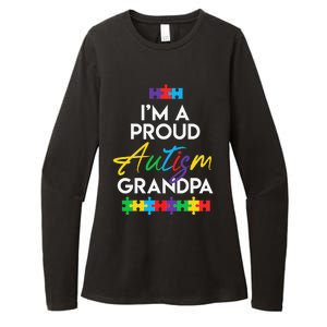 I'm A Proud Autism Grandpa Father Heart Gift Womens CVC Long Sleeve Shirt