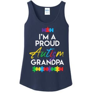 I'm A Proud Autism Grandpa Father Heart Gift Ladies Essential Tank