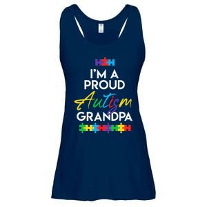 I'm A Proud Autism Grandpa Father Heart Gift Ladies Essential Flowy Tank