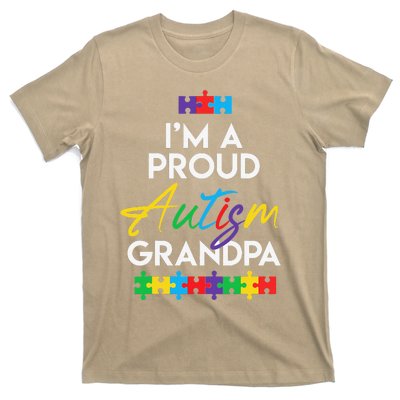 I'm A Proud Autism Grandpa Father Heart Gift T-Shirt