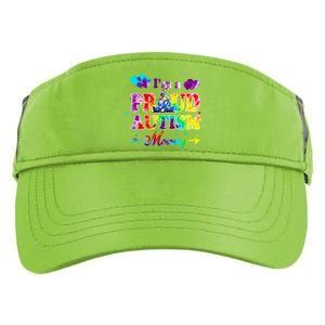 I'm A Proud Autism Mommy Tie Dye Gnome Gift Adult Drive Performance Visor