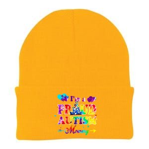 I'm A Proud Autism Mommy Tie Dye Gnome Gift Knit Cap Winter Beanie