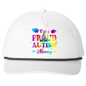 I'm A Proud Autism Mommy Tie Dye Gnome Gift Snapback Five-Panel Rope Hat