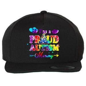 I'm A Proud Autism Mommy Tie Dye Gnome Gift Wool Snapback Cap