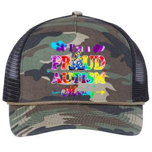 I'm A Proud Autism Mommy Tie Dye Gnome Gift Retro Rope Trucker Hat Cap