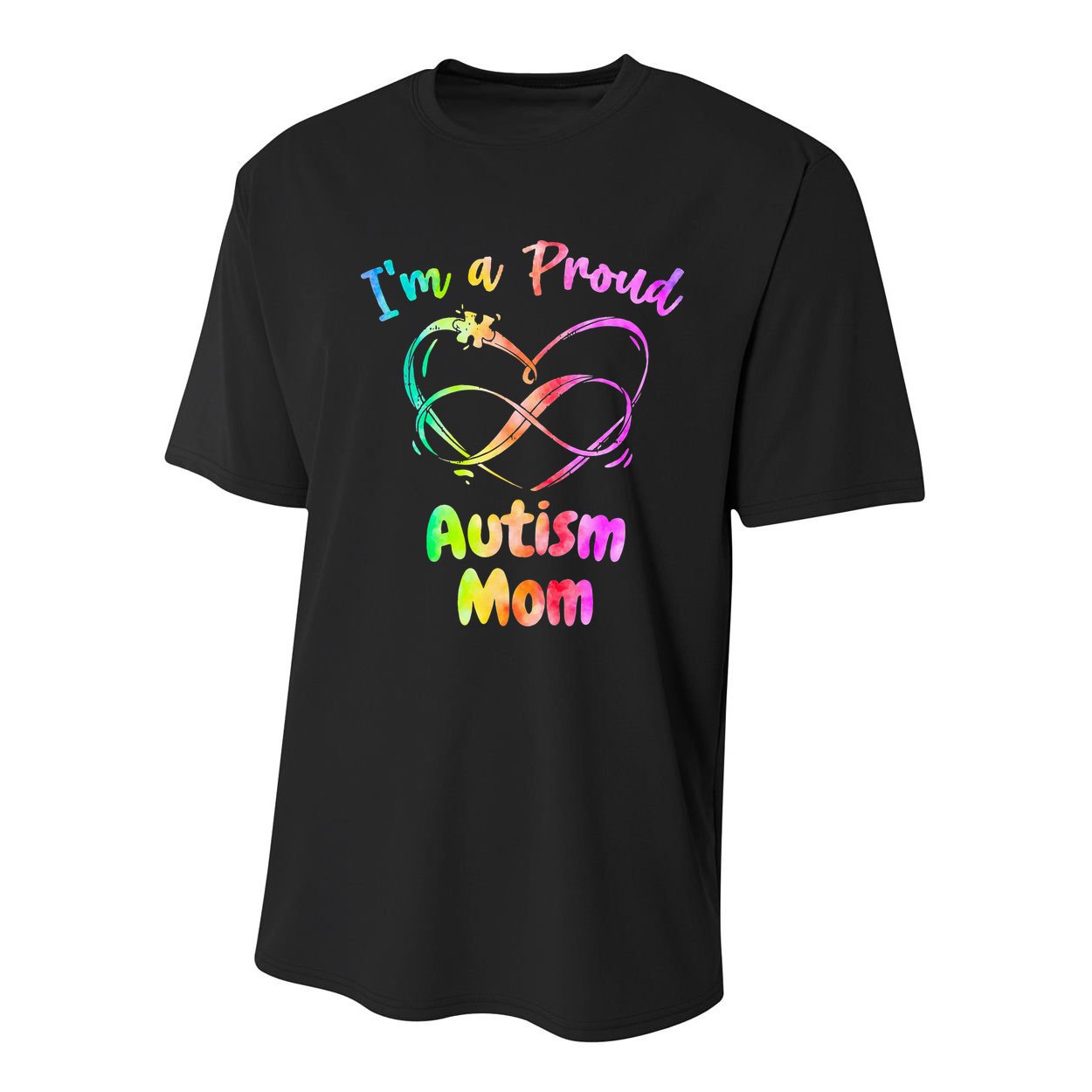I’m a Proud Autism Mom Puzzle Heart Youth Performance Sprint T-Shirt