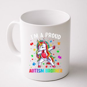 IM A Proud Autism Brother Dabbing Unicorn Autism Awareness Gift Coffee Mug