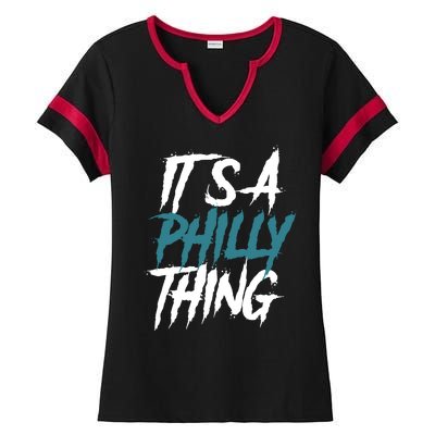 Its A Philly Thing Philadelphia Football Fan Bird Gang Ladies Halftime Notch Neck Tee