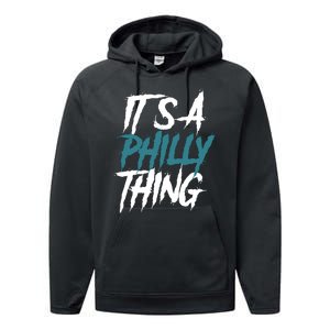 Its A Philly Thing Philadelphia Football Fan Bird Gang Performance Fleece Hoodie