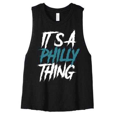 Its A Philly Thing Philadelphia Football Fan Bird Gang Women's Racerback Cropped Tank