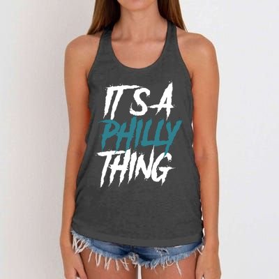 Its A Philly Thing Philadelphia Football Fan Bird Gang Women's Knotted Racerback Tank