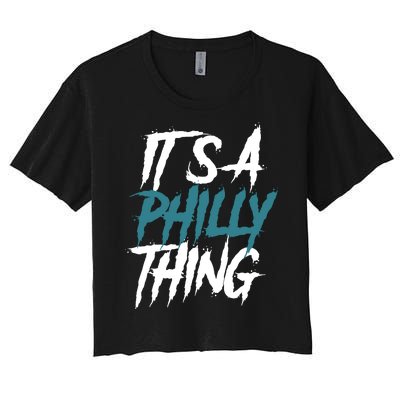 Its A Philly Thing Philadelphia Football Fan Bird Gang Women's Crop Top Tee