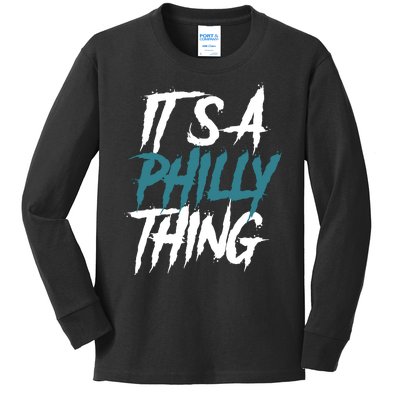 Its A Philly Thing Philadelphia Football Fan Bird Gang Kids Long Sleeve Shirt