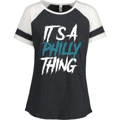 Its A Philly Thing Philadelphia Football Fan Bird Gang Enza Ladies Jersey Colorblock Tee