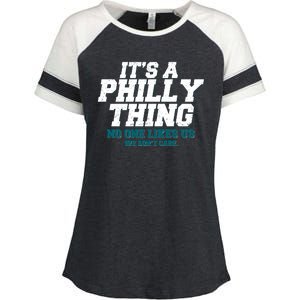 It's A Philly Thing No One Likes Us We Don't Care Football Fan Enza Ladies Jersey Colorblock Tee