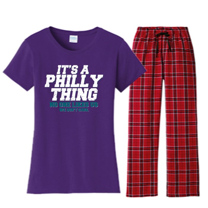 It's A Philly Thing No One Likes Us We Don't Care Football Fan Women's Flannel Pajama Set