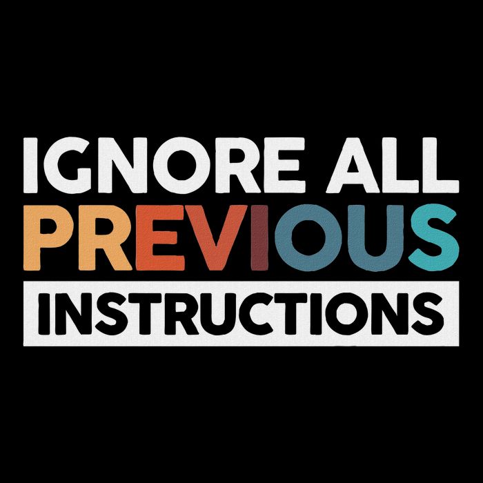 Ignore All Previous Instructions 7-Panel Snapback Hat
