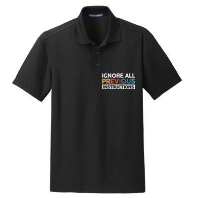 Ignore All Previous Instructions Dry Zone Grid Polo