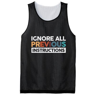 Ignore All Previous Instructions Mesh Reversible Basketball Jersey Tank